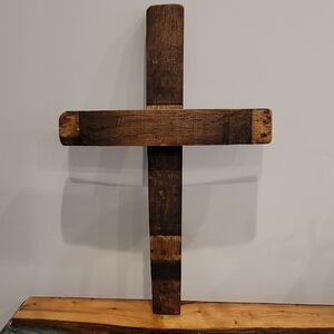 Wine Barrel Wood Cross